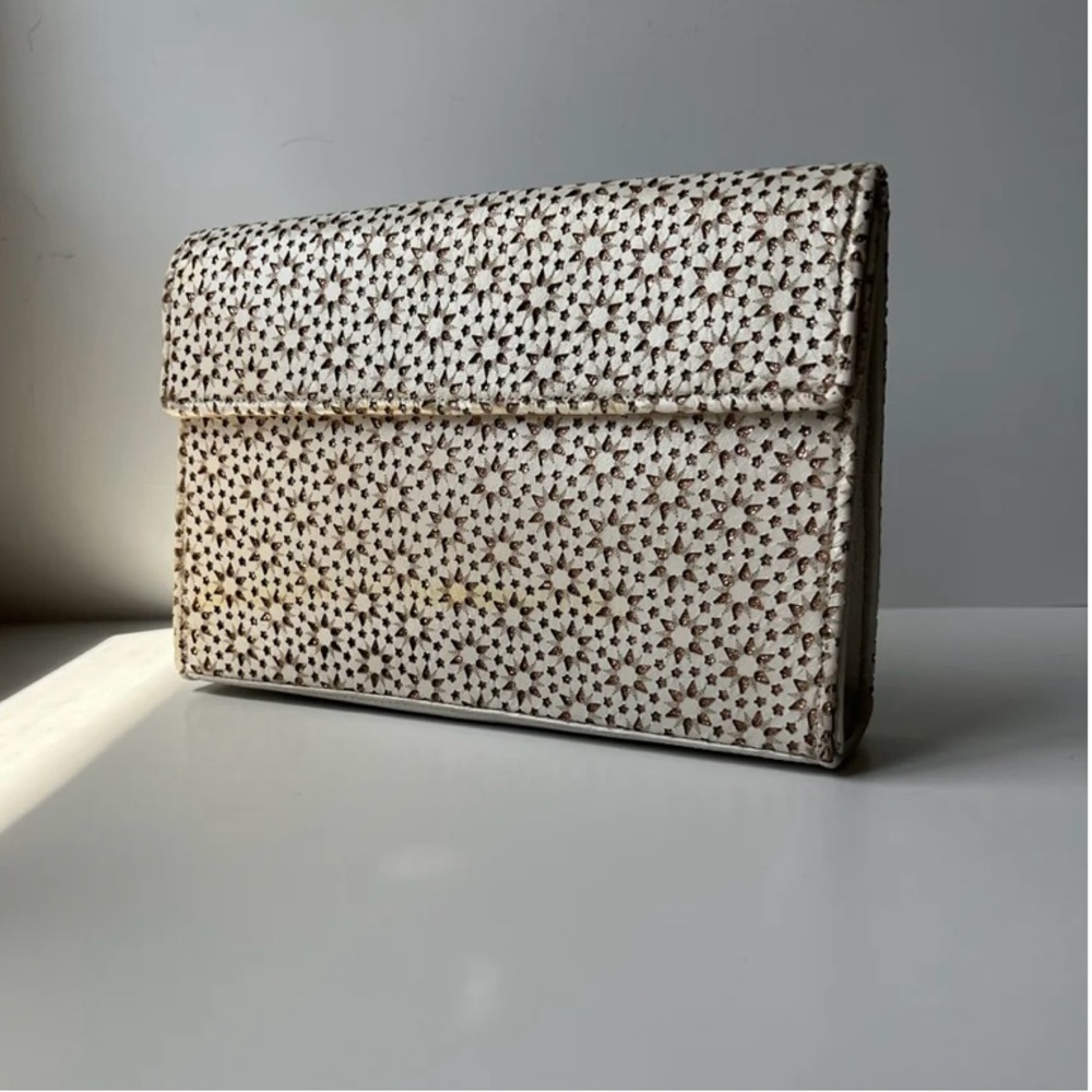 MARIE TURNOR FANCY LEATHER CLUTCH